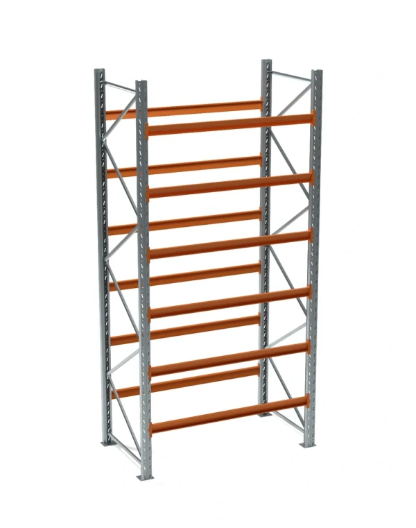 Стеллаж паллетный СП 4000x1800x1100, 6 ярусов (1310 кг на ярус, 12670 кг на секцию)